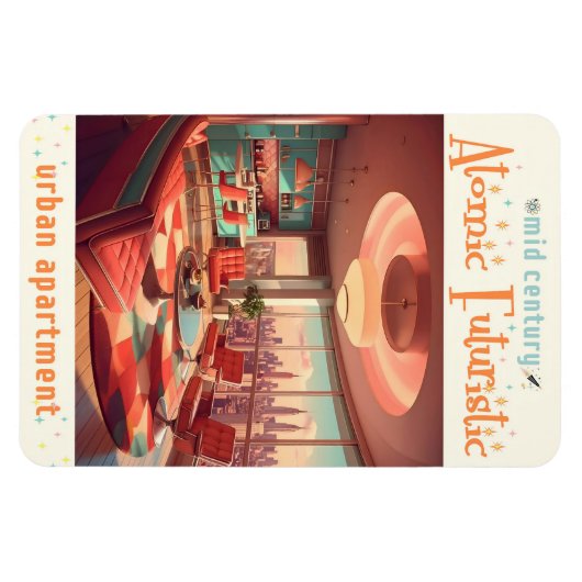 Atomic Futuristic Urban Apartment Magneet (Horizontaal)