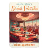 Atomic Futuristic Urban Apartment Magneet (Verticaal)