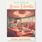 Atomic Futuristic Urban Apartment Magneet (Voorkant)