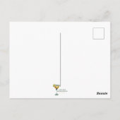 Atomic futuristische kosmische zwarte kat cocktail briefkaart (Achterkant)