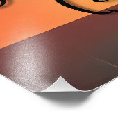 Atomic futuristische kosmische zwarte kat cocktail foto afdruk (Hoek)