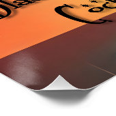 Atomic futuristische kosmische zwarte kat cocktail perfect poster (Hoek)