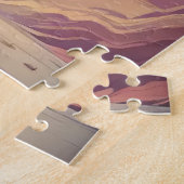 Atomic futuristische kosmische zwarte kat in het m legpuzzel (Zijkant)