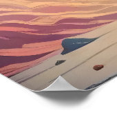 Atomic futuristische kosmische zwarte kat in het m poster (Hoek)