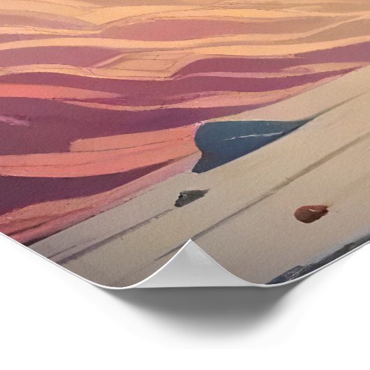 Atomic futuristische kosmische zwarte kat in het m poster (Hoek)