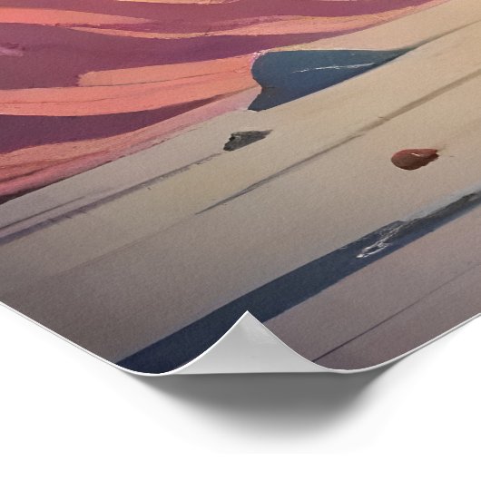 Atomic futuristische kosmische zwarte kat in het m poster (Hoek)