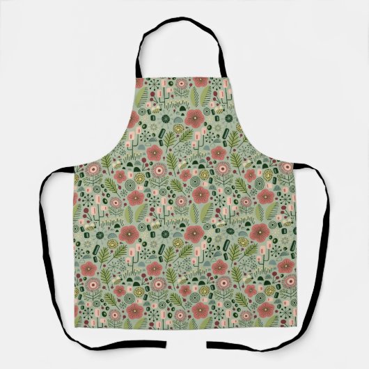 Atomic Garden Floral Apron Schort (Voorkant)