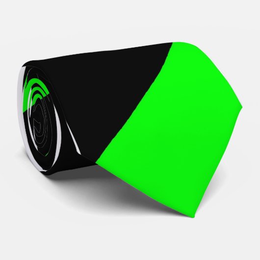 Atomic Green en Black Stropdas (Opgerold)
