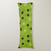 Atomic Green Starbursts Body Pillow Lichaamskussen (Voorkant Verticaal)