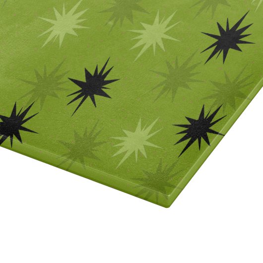 Atomic Green Starbursts Glass Cutting Board Snijplank (Hoek)