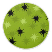 Atomic Green Starbursts keramische knop (Voorkant)
