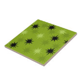 Atomic Green Starbursts keramische tegel Tegeltje (Zijkant)