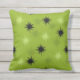 Atomic Green Starbursts Outdoor Pillow Buitenkussen