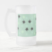 Atomic Jade en Mint Starbursts Frosted Glass Mok (Links)