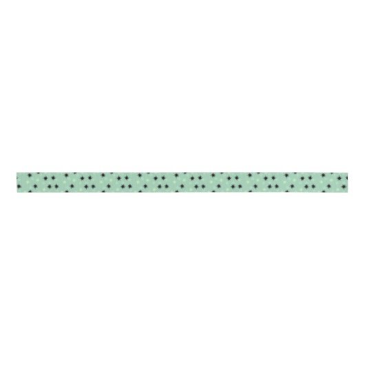 Atomic Jade en Mint Starbursts Grosgrain Ribbon Grosgrain Lint (Voorkant)
