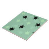 Atomic Jade en Mint Starbursts keramische tegel Tegeltje (Zijkant)