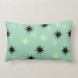 Atomic Jade en Mint Starbursts Lumbar Pillow Kussen
