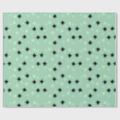 Atomic Jade en Mint Starbursts Wrapping Paper Cadeaupapier (Vlak)