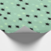 Atomic Jade en Mint Starbursts Wrapping Paper Cadeaupapier (Hoek)