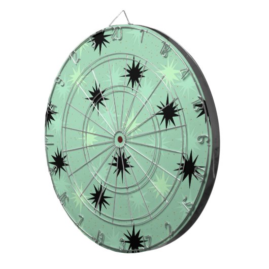Atomic Jade & Mint Starbursts Igloo Dart Board Dartbord (Voorkant Rechts)