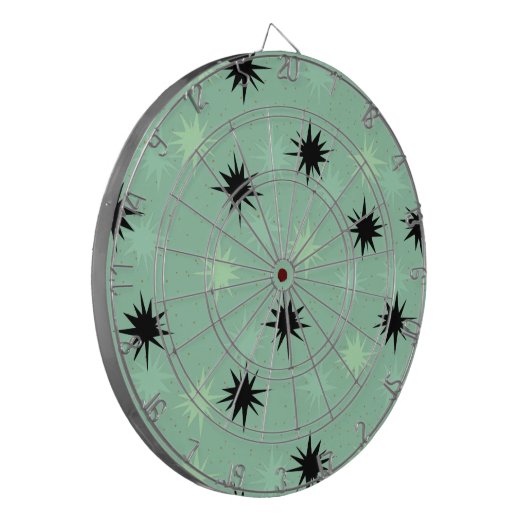 Atomic Jade & Mint Starbursts Igloo Dart Board Dartbord (Voorkant Links)