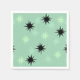 Atomic Jade Starbursts Paper Napkins Servetten