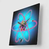 Atomic Jewels Vierkante Klok (Hoek)