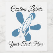 Atomic Kitchen - Retro Splat Rocket Wijn Etiket (Enkel label)