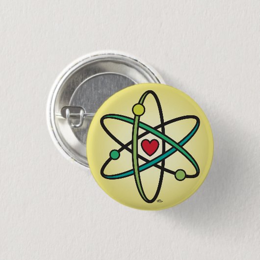 Atomic Love Ronde Button 3,2 Cm (Voorkant /achterkant)