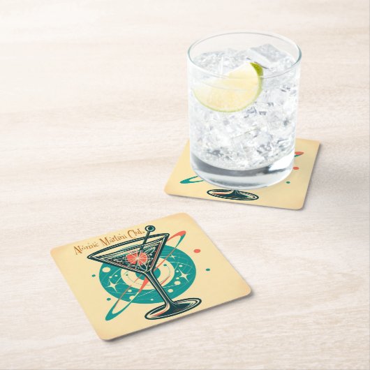 Atomic Martini Club Kartonnen Onderzetters (Insitu)