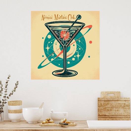 Atomic Martini Club Poster (Keuken)