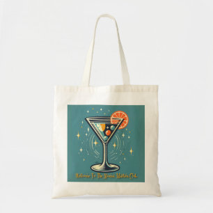 Atomic Martini Club Retro Futuristische Cocktail Tote Bag