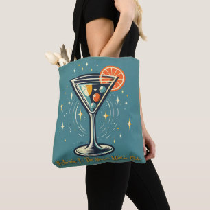 Atomic Martini Club Retro Futuristische Cocktail Tote Bag