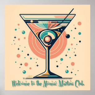 Atomic Martini Club Retro Futuristische Ruimte Lee Poster
