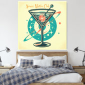 Atomic Martini Club Space Age Canvas Afdruk (Insitu (Slaapkamer))