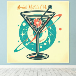 Atomic Martini Club Space Age Canvas Afdruk