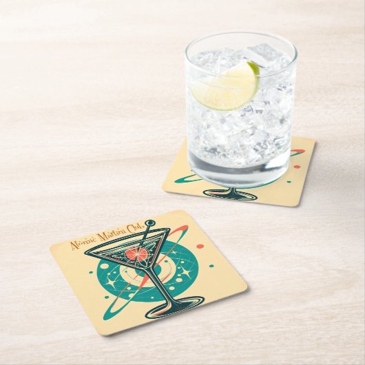 Atomic Martini Club Space Age Kartonnen Onderzetters (Insitu)