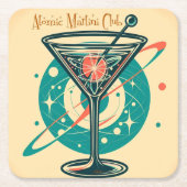 Atomic Martini Club Space Age Kartonnen Onderzetters (Voorkant)