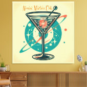 Atomic Martini Club Space Leeftijd Canvas Afdruk (Insitu (Woonkamer))