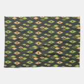 Atomic MCM Diamonds Pattern Green, Oranje Theedoek (Horizontaal)