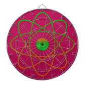 Atomic Metal Cage Dartboard, Roze Dartbord (Voorkant)