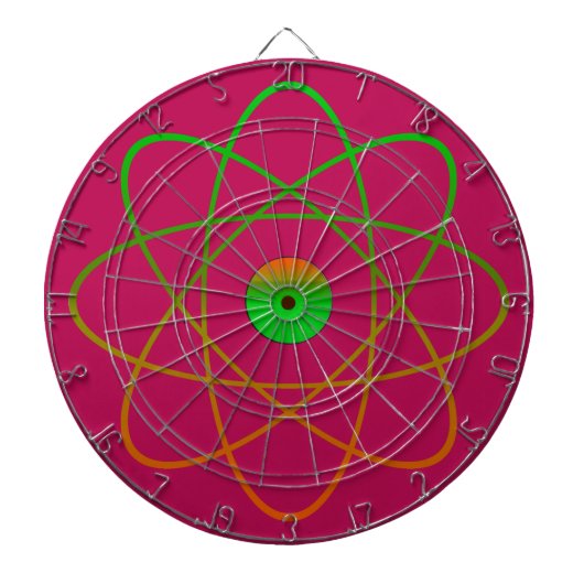 Atomic Metal Cage Dartboard, Roze Dartbord (Voorkant)