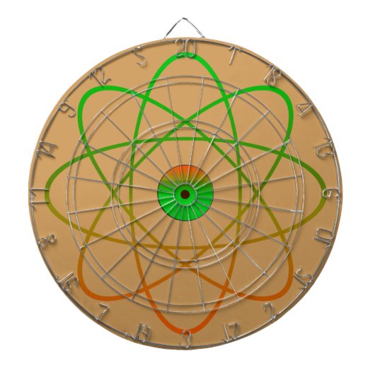 Atomic Metal Cage Dartboard, Tan Dartbord (Voorkant)