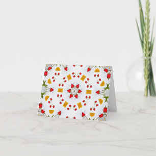 Atomic Mid Century Flower  Bedankkaart