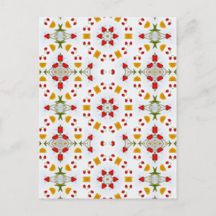 Atomic Mid Century Flower  Briefkaart