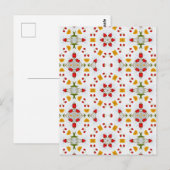Atomic Mid Century Flower  Briefkaart (Voorkant / Achterkant)