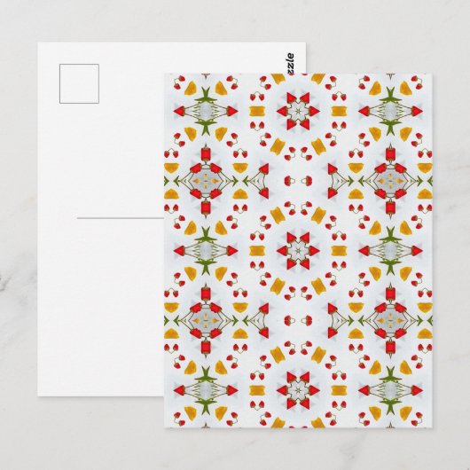 Atomic Mid Century Flower  Briefkaart (Voorkant / Achterkant)