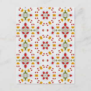 Atomic Mid Century Flower  Briefkaart