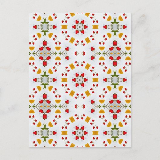 Atomic Mid Century Flower  Briefkaart (Voorkant)