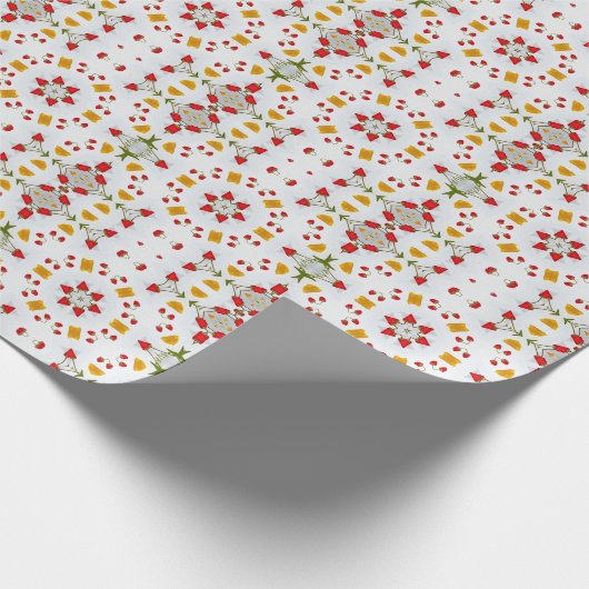 Atomic Mid Century Flower  Cadeaupapier (Hoek)